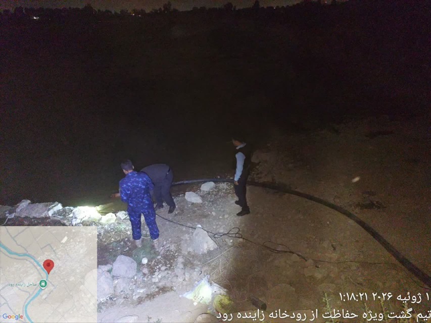 توقیف خودروهای متخلف برداشت غیرمجاز آب از زاینده‌رود در محدوده پیربکران